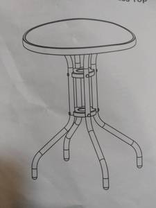 lot 37318 image: Small Glass Table With Glass Top