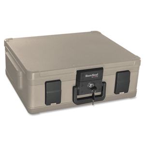 lot 37322 image: Fire Proof Safe Security Safe Securities Safe SureSeal By FireKing Fire and Waterproof Chest, 0.38 ft3, 19-910w x 17d x 7-310h, Taupe