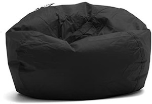 lot 37323 image: Big Joe Classic 98 Bean Bag Chair, 33L x 33W x 20H, Stretch Limo Black