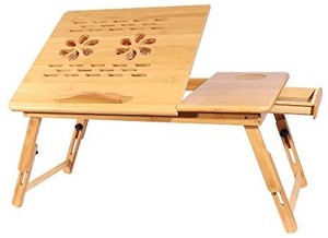 lot 37344 image: Innotic Lap Desk for Laptop Bed Table with Eco-Friendly Bamboo Radiator with Fan, Tray Lap Desks for Adults and Kids,Multifunction Computer Desk Floor Table Bed Desk.