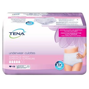 lot 37357 image: Tena Incontinence Underwear For Women, Super Plus Absorbency, SmallMedium, 18 Count