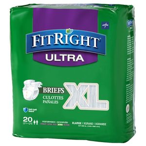 lot 37362 image: Medline FitRight Ultra Briefs, Medium, 20 count