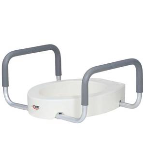 lot 37366 image: Carex Health Brands Toilet Seat Elevator with Handles for Elongated Toilets
