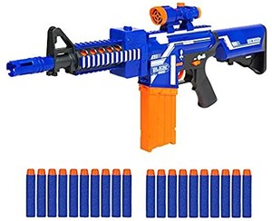 lot 37380 image: Best Choice Products Kids Foam Dart Blaster w Load Cartridge, Sights