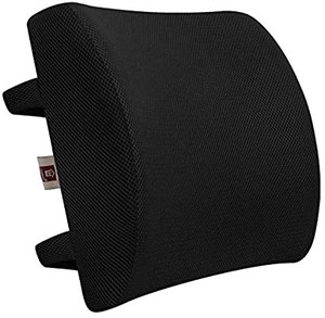 lot 37383 image: LOVEHOME Memory Foam Lumbar Support Back Cushion with 3D Mesh Cover Balanced Firmness Designed for Lower Back Pain Relief- Ideal Back Pillow for ComputerOffice Chair, Car Seat, Recliner etc. - Black