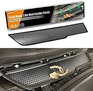 lot 37426 image: ROOCS Model 3 Air Intake Grille, ABS Plastic Air Vent Intake Air Flow Vent Protection Cover Inlet Cover for Tesla Model 3 Accessories