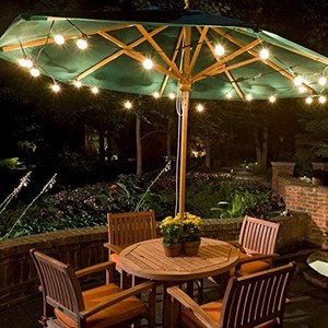 lot 37487 image: AVANLO 50Ft G40 String Lights with 50 Globe Clear Bulbs & 4 Spare Bulbs Waterproof IP44 Patio Hanging Lights for Indoor & Outdoor Decor UL Listed Maximum 100 Bulbs Extend