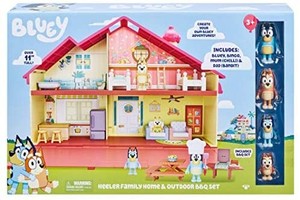 lot 37488 image: Bluey Heeler Family Home Playset House Bbq Figures Mega Bundle Bandit Chilli