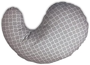 lot 50441 image: Boppy Pregnancy Support Pillow, Petite Trellis Gray and White