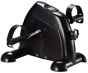 lot 50442 image: Hausse Portable Exercise Pedal Bike for Legs and Arms, Mini Exercise Peddler with LCD Display, Under Desk Bike, Black