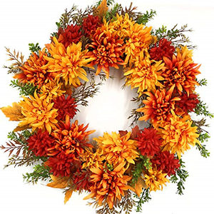 lot 50445 image: The Wreath Depot Eastbrook Silk Fall Door Wreath 22 Inch