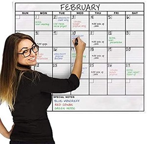 lot 50468 image: Jumbo Dry Erase Laminated Wall Calendar, Huge 24-Inch by 36-Inch Size, Monthly Planner for Home Office Classroom