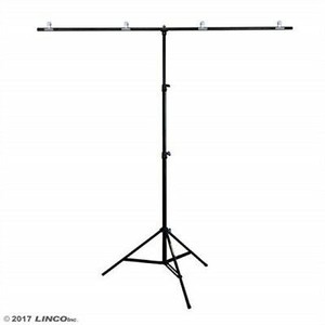 lot 50470 image: Linco Lincostore Zenith Portable T-Shape Background Backdrop Stand Kit 5x6.7ft - 5ft Wide