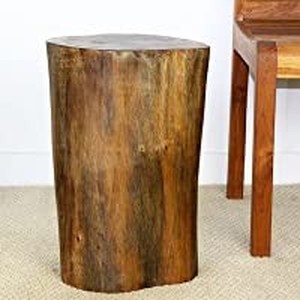 lot 50523 image: Teak Reclaimed Stump Style Table or Stool  Natural, Kiln-Dried Teak