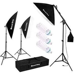 lot 50541 image: MOUNTDOG Photography Studio Softbox Lighting Kit Continuous System