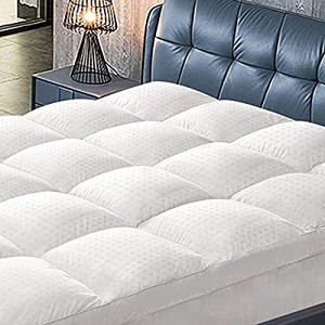 lot 50572 image: Abakan Full Mattress Topper, Extra Thick Soft Mattress Pad Cover, Cooling Pillowtop with 8-21Inch Deep Pocket Down Alternative Fill Bed Topper