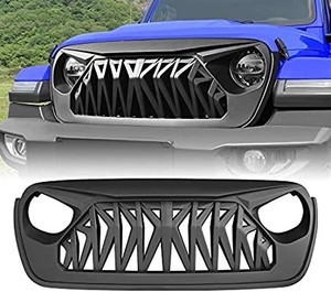 lot 50611 image: American Modified Front Shark Grille for 2018-2020 Jeep Wrangler JL Jeep Gladiator JT