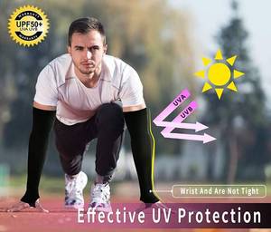 lot 37530 image: Arm Sun Sleeves Compression UV Protection Cooling for Men Women Summer Sunblock, Cycling Driving Golf Running