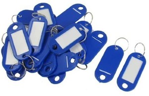 lot 37537 image: Dimart 20 Pcs Key ID Label Tags Split Ring Keyring Keychain  green