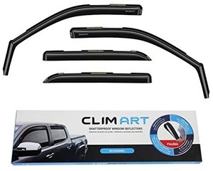lot 3668 image: CLIM ART in-Channel Incredibly Durable Rain Guards for Dodge RAM 2009-2018 1500 Crew Cab, Mega Cab, Original Window Deflectors, Vent Window Visors, Vent Deflector Smoke Truck Accessories 4 pcs- 609006