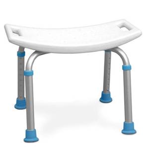 lot 3674 image: AquaSense Adjustable Bath and Shower Chair with Non-Slip Seat, White