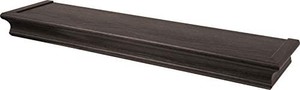 lot 3681 image: Decorative Floating Shelf Holds up to 20lbs, Easy Tool-Free Dry Wall Installation, Beveled, 24, BLACK