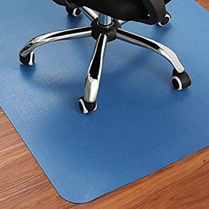 lot 3695 image: Office Chair Mat for Hardwood Floor,Wood Floors Protector for Rolling Chairs with Blue Surface,Easy to Glide and Unroll,47 x 35,Not for Carpet