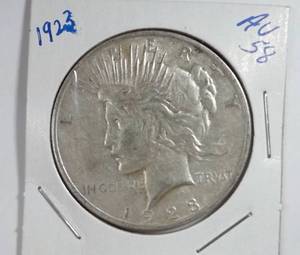 lot 129 image: 1923 Silver Peace Dollar