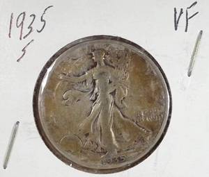 lot 158 image: 1935-S Walking Liberty Half Dollar