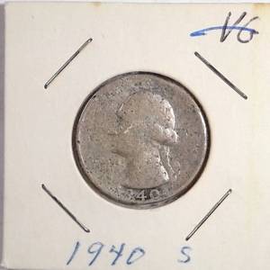 lot 275 image: 1940-S Washington Quarter