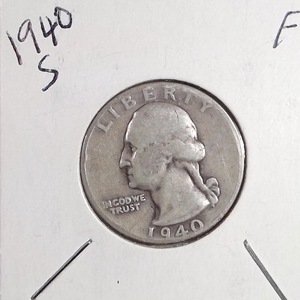 lot 276 image: 1940-S Washington Quarter