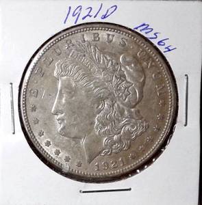 lot 111 image: 1921-D Morgan Silver Dollar