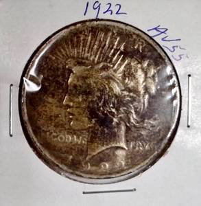 lot 117 image: 1922 Silver Peace Dollar
