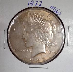 lot 118 image: 1922 Silver Peace Dollar