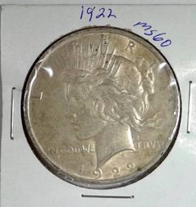 lot 119 image: 1922 Silver Peace Dollar