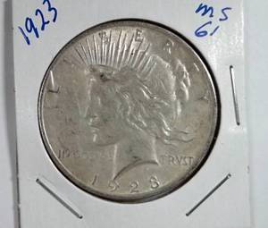 lot 130 image: 1923 Silver Peace Dollar