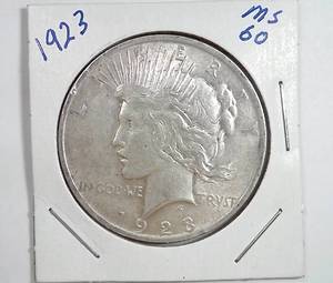 lot 133 image: 1923 Silver Peace Dollar