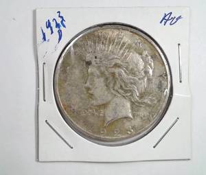 lot 134 image: 1923-D Silver Peace Dollar