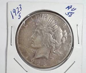 lot 136 image: 1923-S Silver Peace Dollar