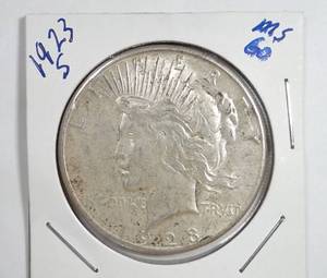lot 137 image: 1923-S Silver Peace Dollar