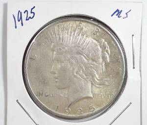 lot 142 image: 1925 Silver Peace Dollar