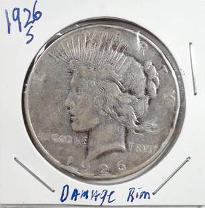 lot 144 image: 1926-S Silver Peace Dollar