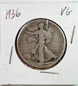 lot 160 image: 1936 Walking Liberty Half Dollar