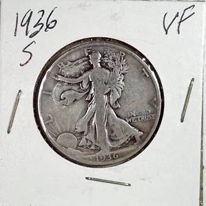 lot 162 image: 1936-S Walking Liberty Half Dollar