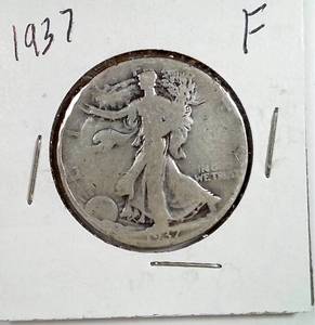 lot 163 image: 1937 Walking Liberty Half Dollar