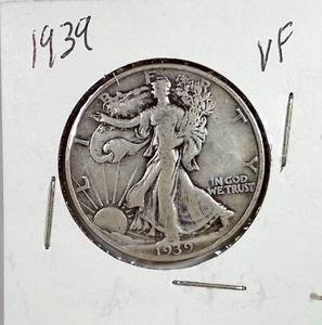 lot 166 image: 1939 Walking Liberty Half Dollar