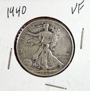 lot 167 image: 1940 Walking Liberty Half Dollar