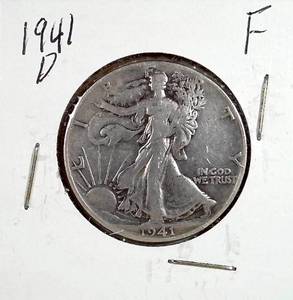 lot 170 image: 1941-D Walking Liberty Half Dollar
