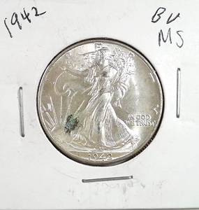 lot 174 image: 1942 Walking Liberty Half Dollar