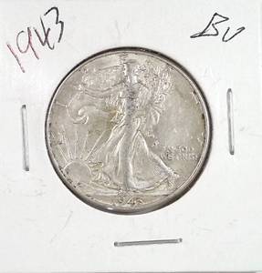 lot 178 image: 1943 Walking Liberty Half Dollar